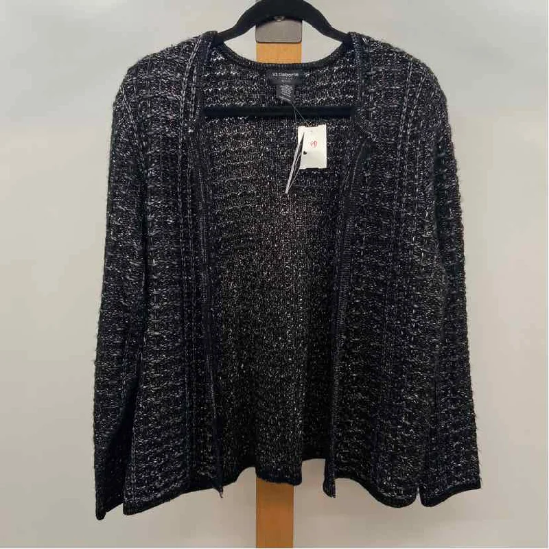 Liz Claiborne Women's Size XLP Black Textured Cardigan