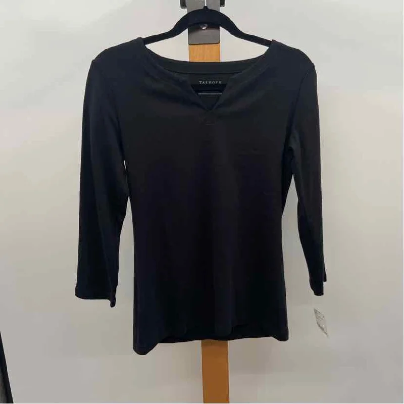 Talbots Women's Size S Black Solid Long Sleeve Shirt