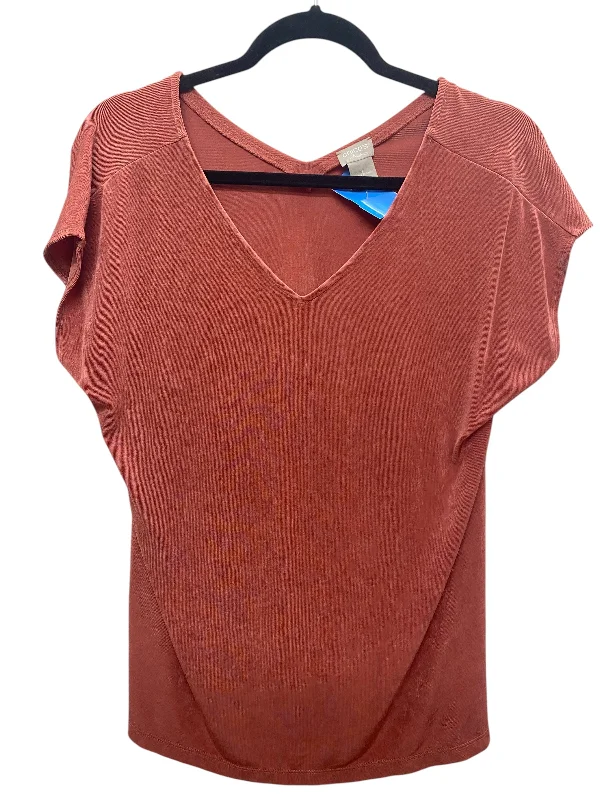 Top Sleeveless By Chicos In Orange, Size: M