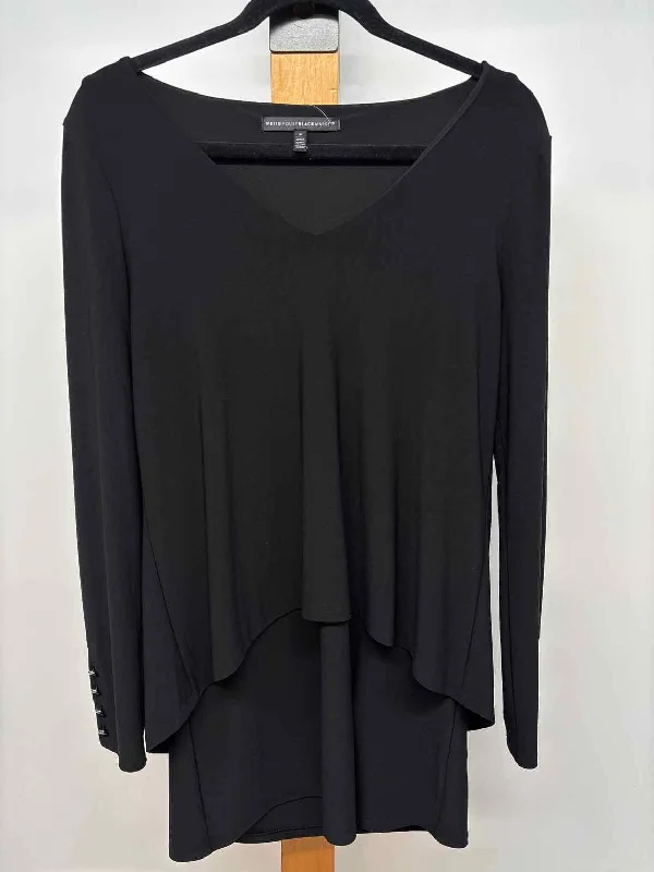 White House Black Market Women's Size S Black Solid Long Sleeve Shirt